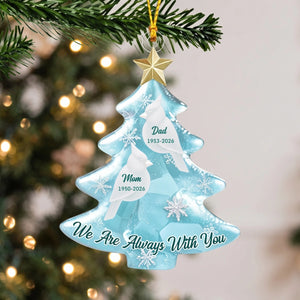 Personalized Cardinal Memorial Acrylic Ornament |  Christmas Sympathy Gift For Loss Of Family