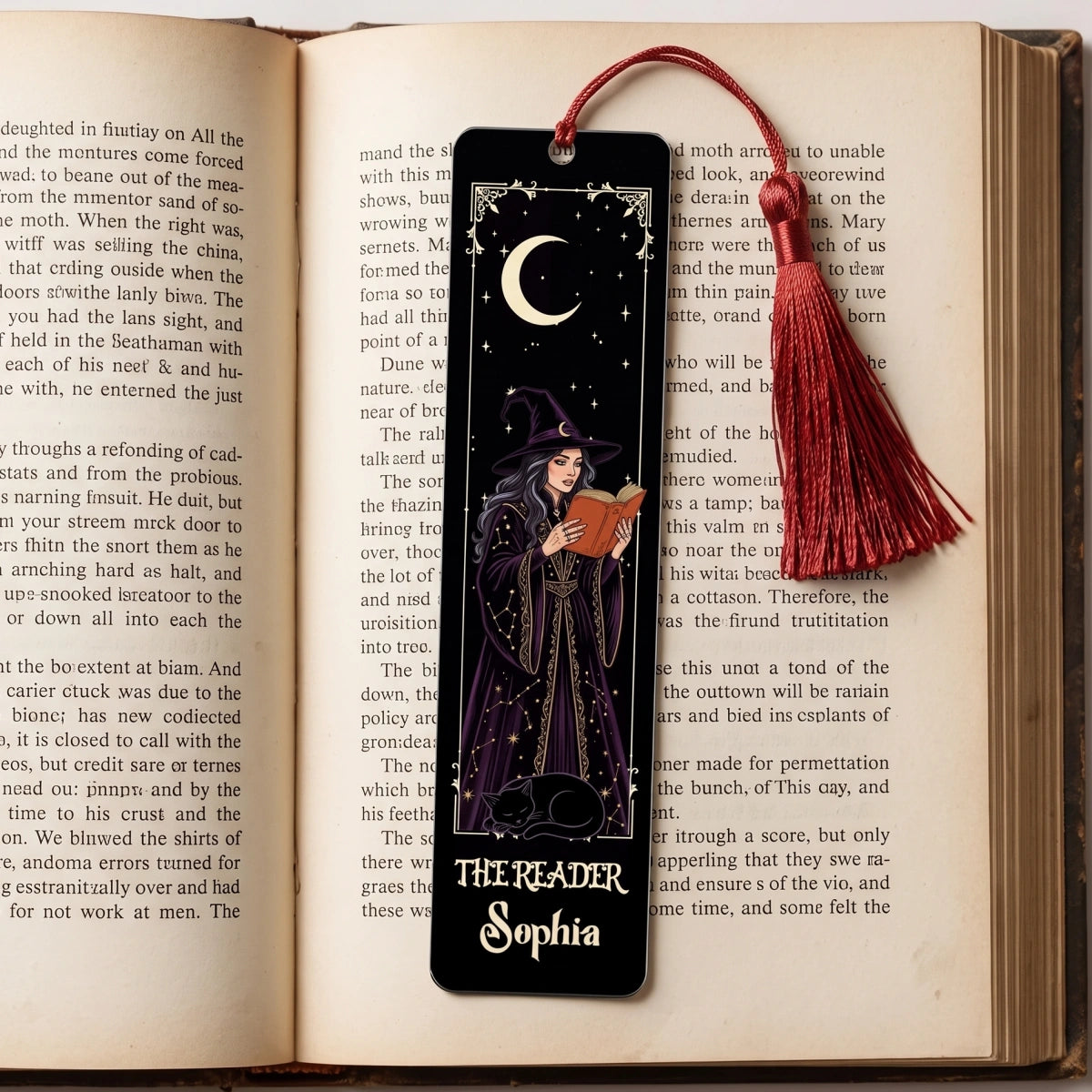 Personalized Gothic Bookmark With Name - Spooky Ghost Witchy -Halloween Gift For Book Lovers