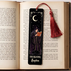 Personalized Gothic Bookmark With Name - Spooky Ghost Witchy -Halloween Gift For Book Lovers