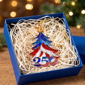 USA 250th Anniversary Patriotic Acrylic Ornament - Christmas Tree Hanging Decor
