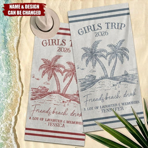 Girls Trip 2026 - Personalized Quick-Dry Beach Towel