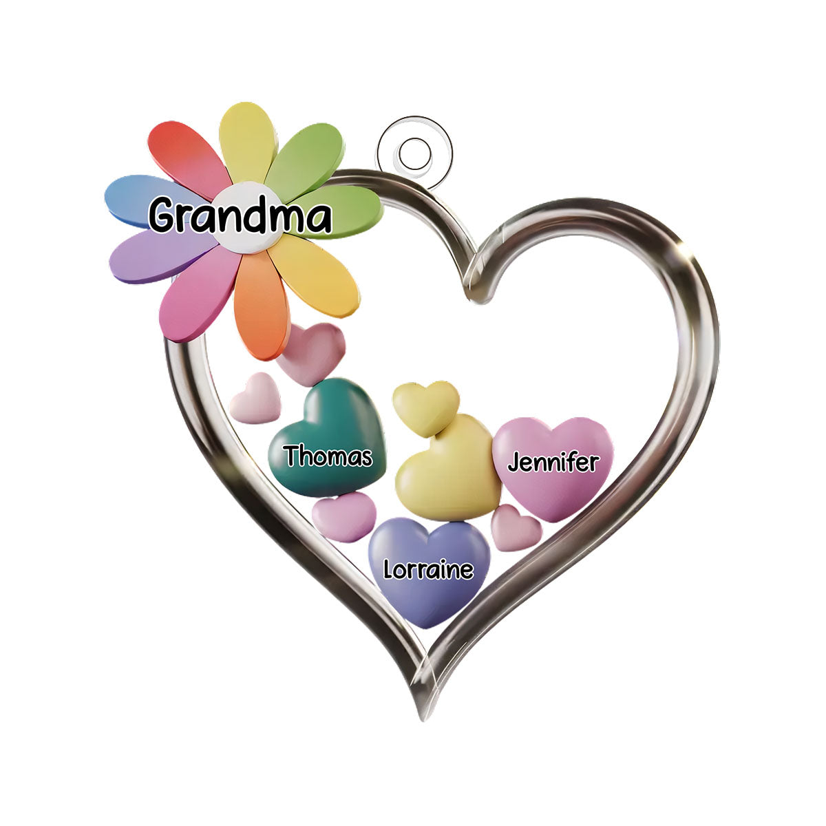 A Grandmother Is A Gift From Above - Personalized Acrylic Car Ornament, Gift For Mom, Grandma,Mother's Day Gift