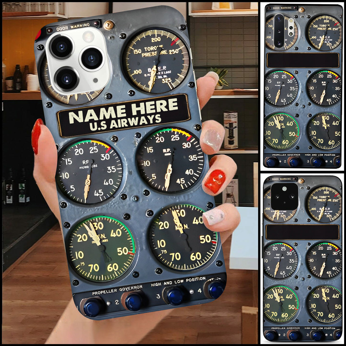 Personalized Flight Instruments Panel Phone Case