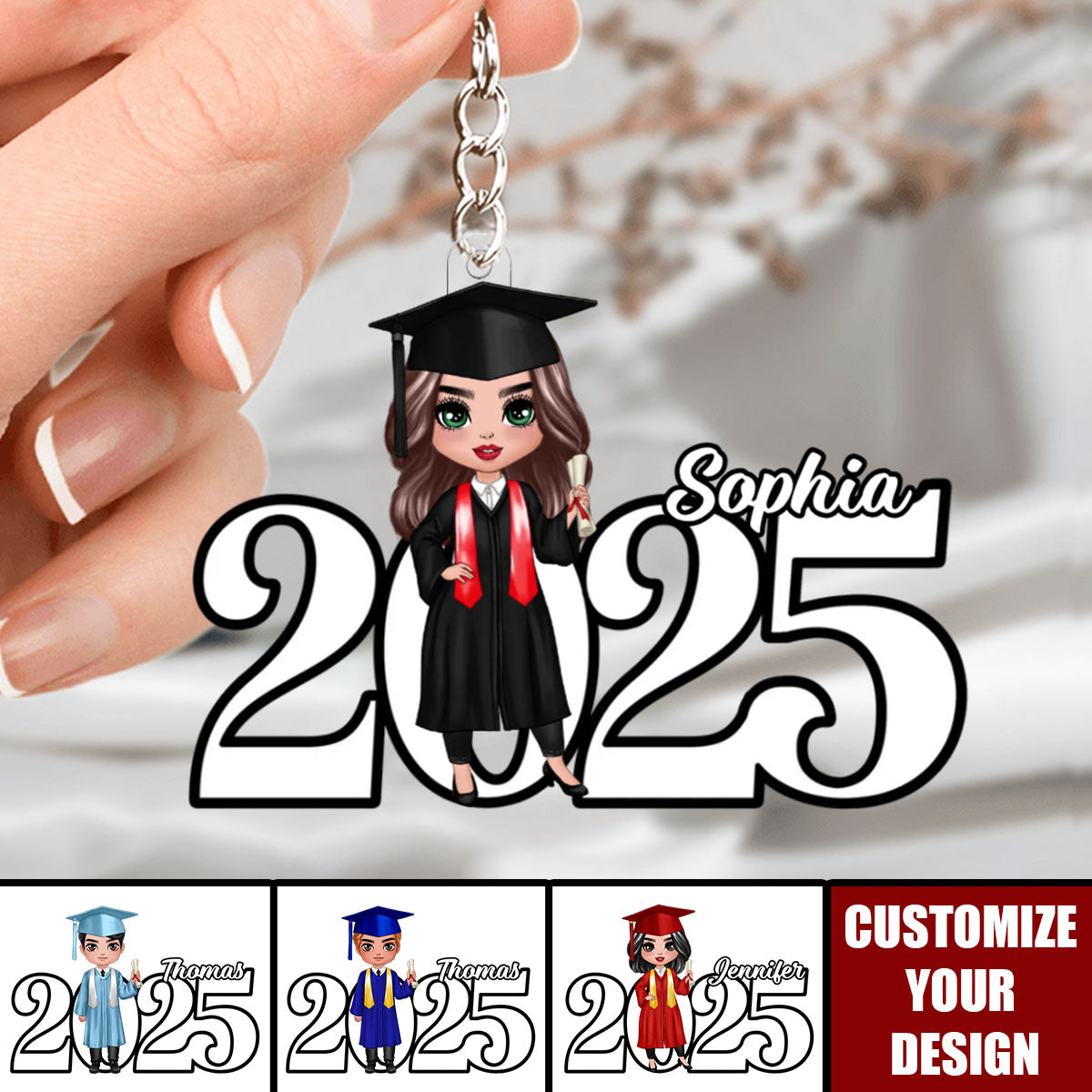 Personalized Acrylic Keychain 2025 Graduation Senior  Perfect Gift For Your Family Friends Graduation Gift