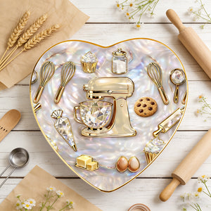 Personalized Baking Ceramic Jewelry Dish With Bespoke Name & Color - Creative Birthday Mother's Day Gift For Mom And Baking Lover