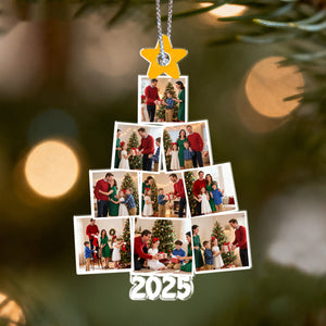 Personalized Family Photo Tree Christmas Ornament With Year,Reserve Cherished Christmas Memories For Family
