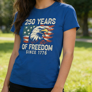 Bald Eagle USA Flag T-Shirt - Creative 250th Anniversary Independence Gift For Veterans