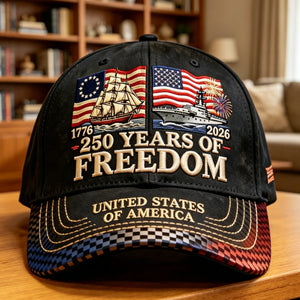 Personalized America 250th Baseball Cap 1776-2026 - 4th Of July Patriotic Apparel