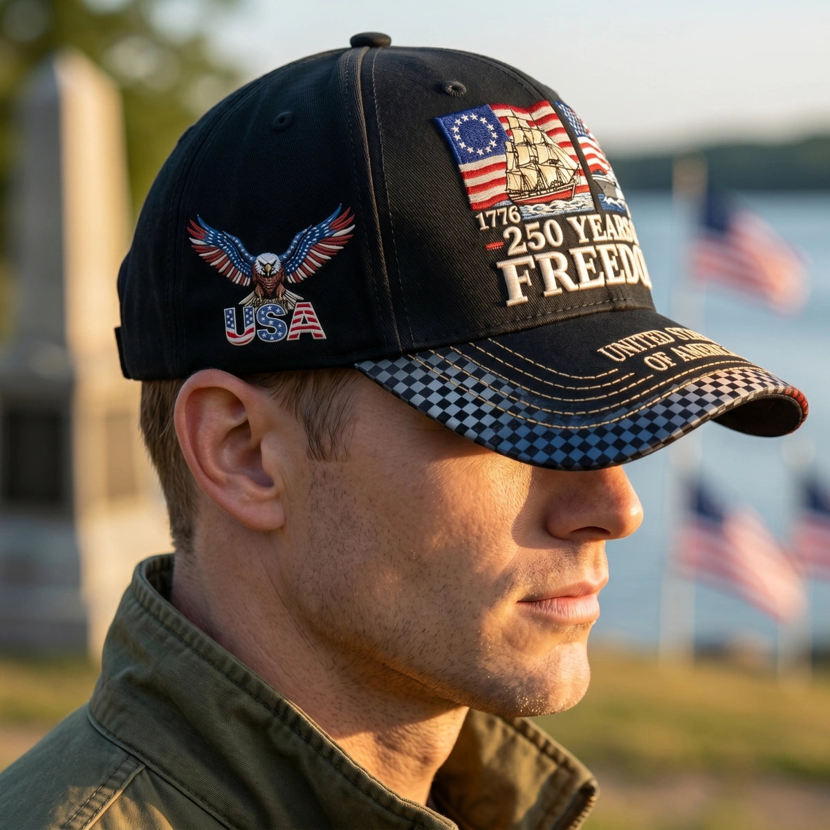 Personalized America 250th Baseball Cap 1776-2026 - 4th Of July Patriotic Apparel