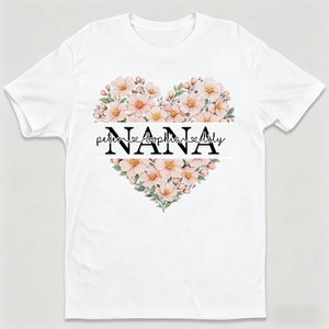 Personalized Heart T-Shirt With Kid Names & Title |  Mother's Day Gift For Mom Grandma
