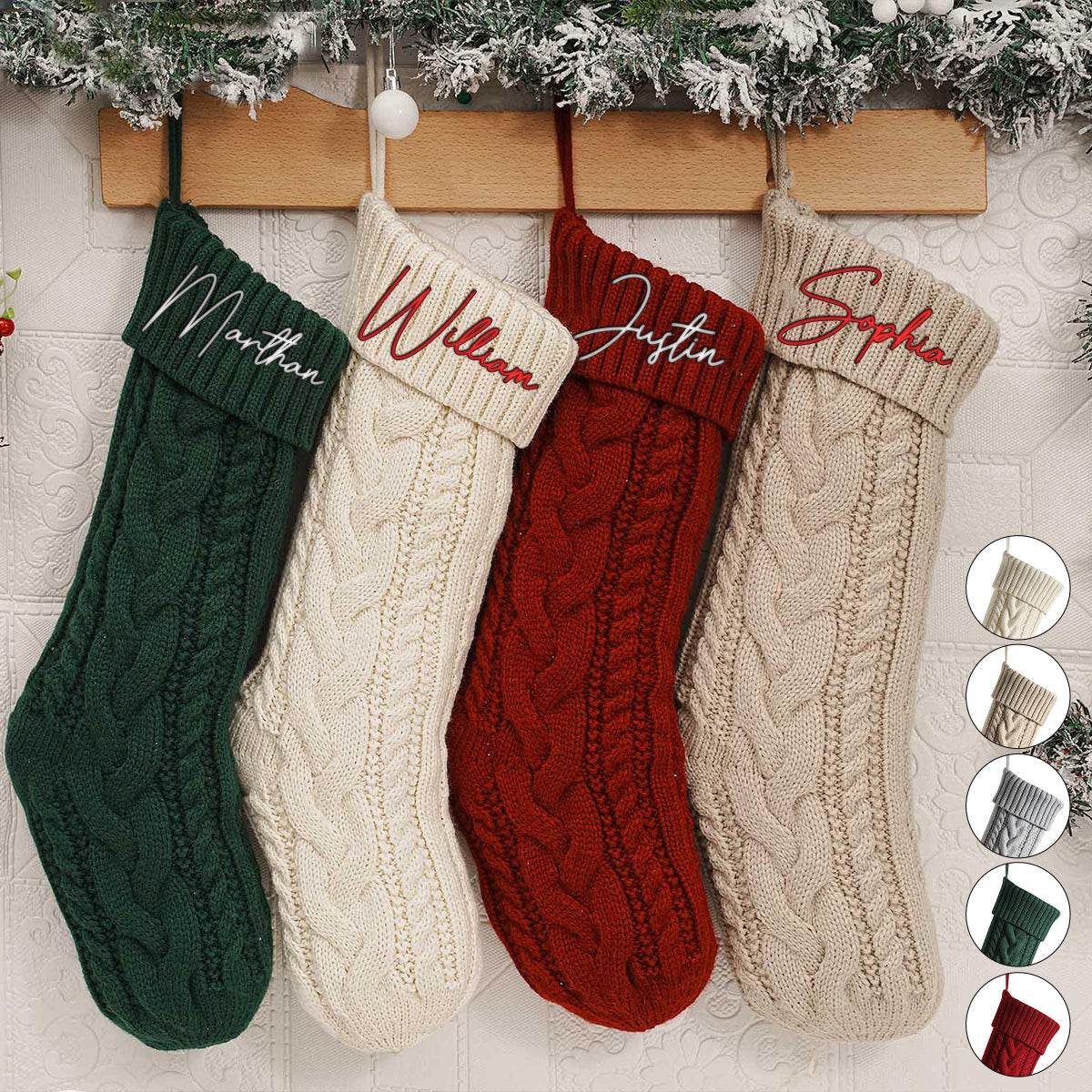 Personalized Christmas Stocking - Custom Monogram Embroidered - Exclusive Christmas Magic For Family, Friends