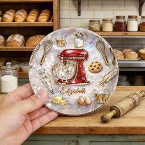 Personalized Baking Ceramic Jewelry Dish With Bespoke Name & Color - Creative Birthday Mother's Day Gift For Mom And Baking Lover