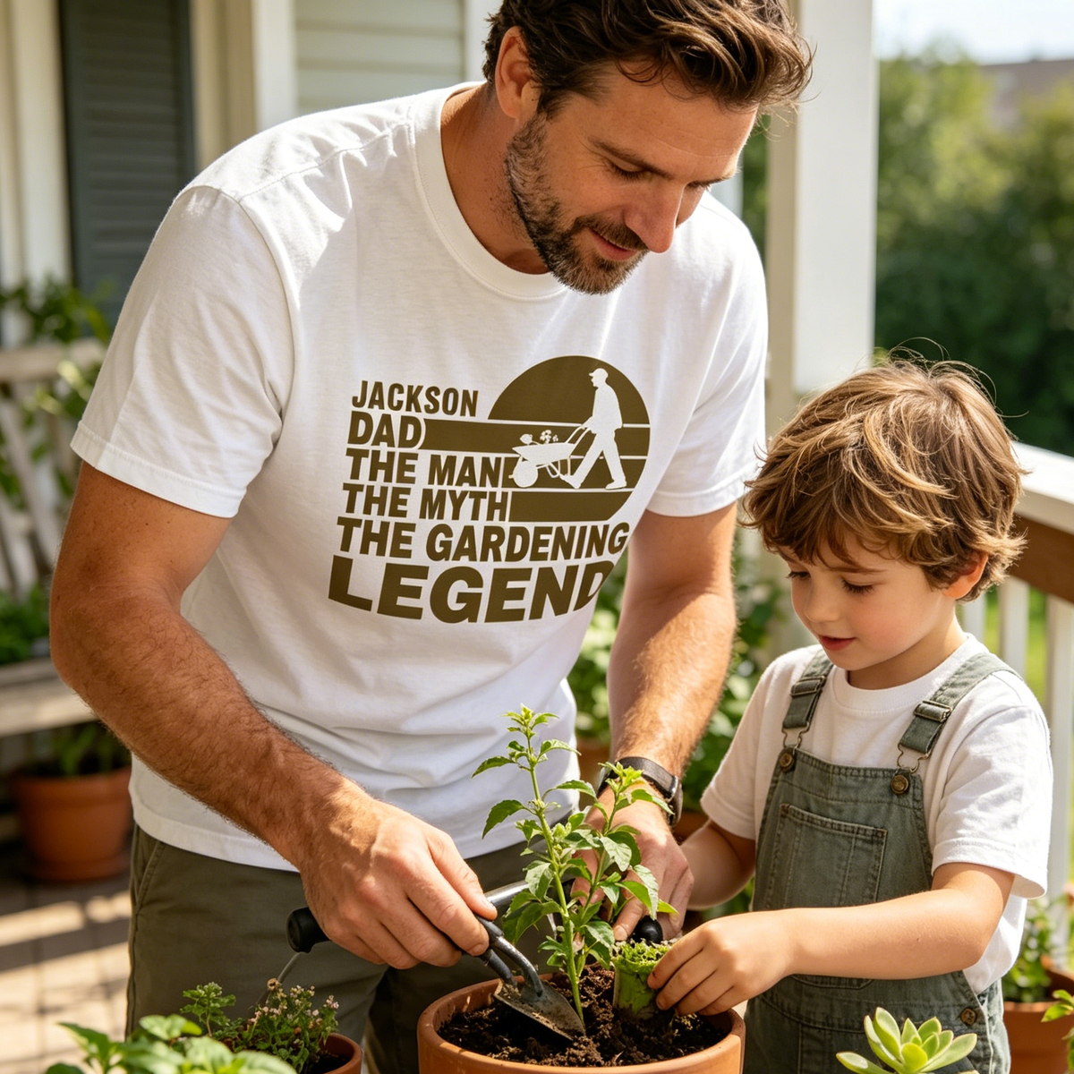 Personalized "The Gardenfather" Funny Gardening Shirt With Name - Father's Day Gift For Grandpa & Dad