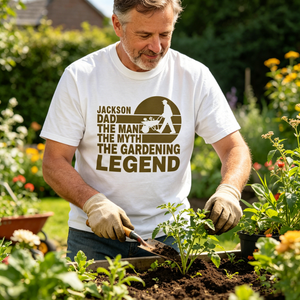 Personalized "The Gardenfather" Funny Gardening Shirt With Name - Father's Day Gift For Grandpa & Dad