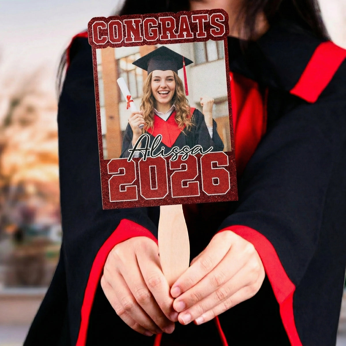 Custom Class Of 2026 Graduation Fan With Photo & Name | Graduation Gift For Daughter Son