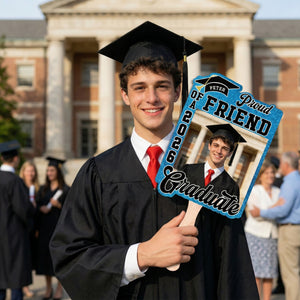 Personalized "Proud Family of Graduate" Fan With Photo & Name | Graduation Gift