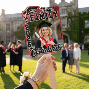Personalized "Proud Family of Graduate" Fan With Photo & Name | Graduation Gift