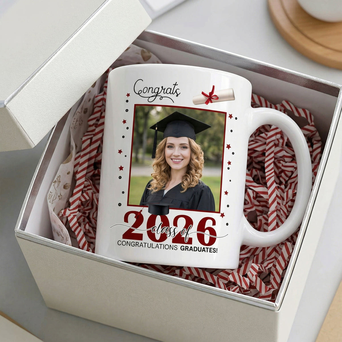 Personalized Behind You All Your Memories Coffee Mug With Photo | Graduation Gift