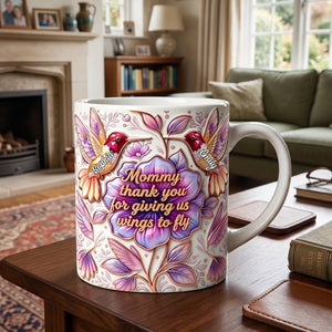 Personalized Hummingbird Coffee Mug With 1-5 Kid Names | Mother’s Day Gift For Mom & Grandma