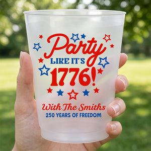 Personalized Frosted Party Cups With Name | Creative America 250th Anniversary Gift For Family
