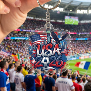 Personalized 2026 Soccer Country Acrylic Keychain | Perfect Keepsake For Team Supporters