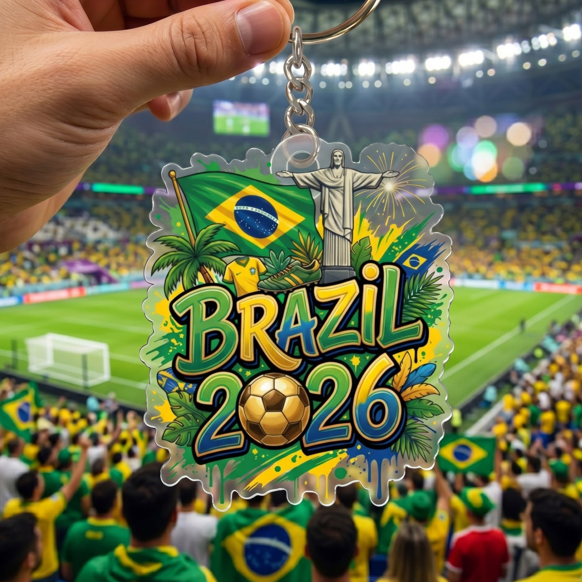 Personalized 2026 Soccer Country Acrylic Keychain | Perfect Keepsake For Team Supporters