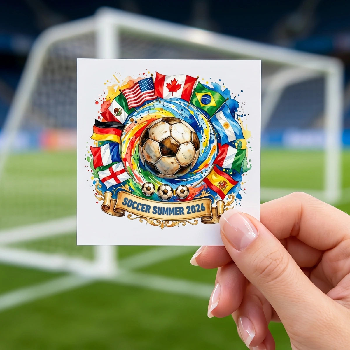 Soccer Sports Tattoo Sticker  – Perfect For Fan Events & Tailgates