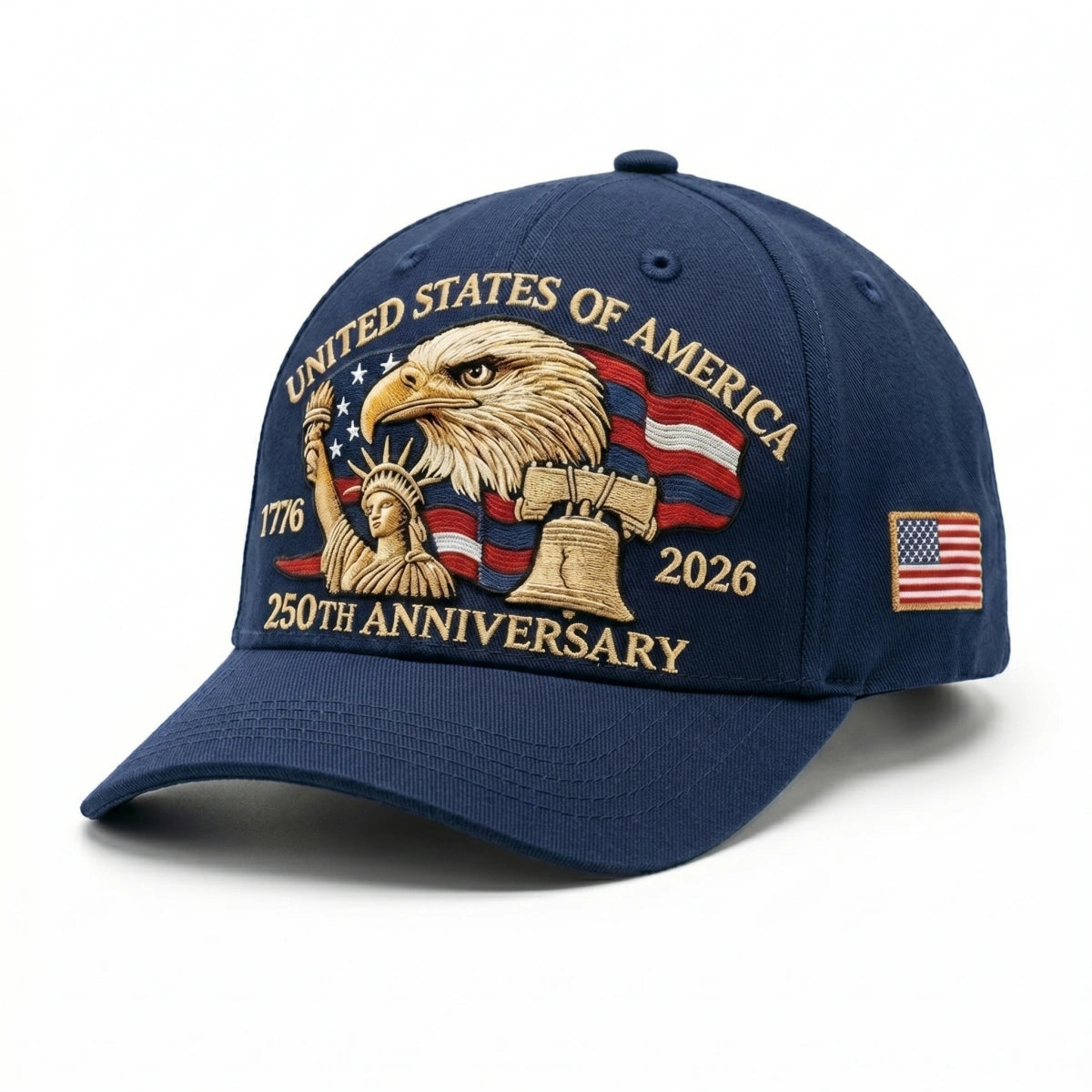 Vintage Baseball Cap - American Eagle Liberty Bell Design - Historic 250th Anniversary Gift For Family