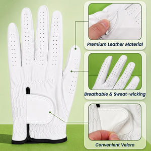 Personalized Photo Leather Golf Glove With Love Quote For Couples Anniversary Gift