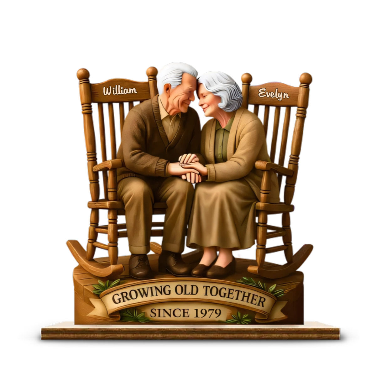 Personalized Standing Wooden - Plaque Love That Grows With Time