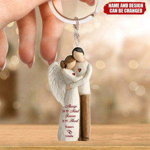Personalized 3D Effect "Always On My Mind" Memorial Keychain With Names & Design | Tender Remembrance Keepsake For Loss Of Loved One