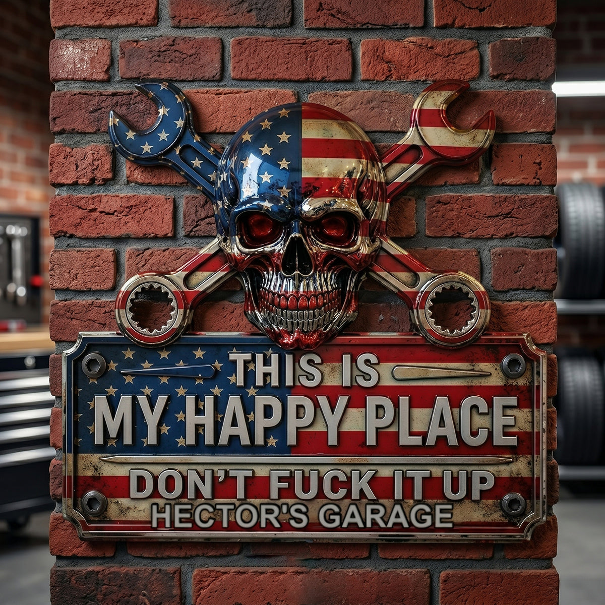 Personalized "Don't Mess This Up" Metal Sign | America 250th Man Cave Wall Art Gift