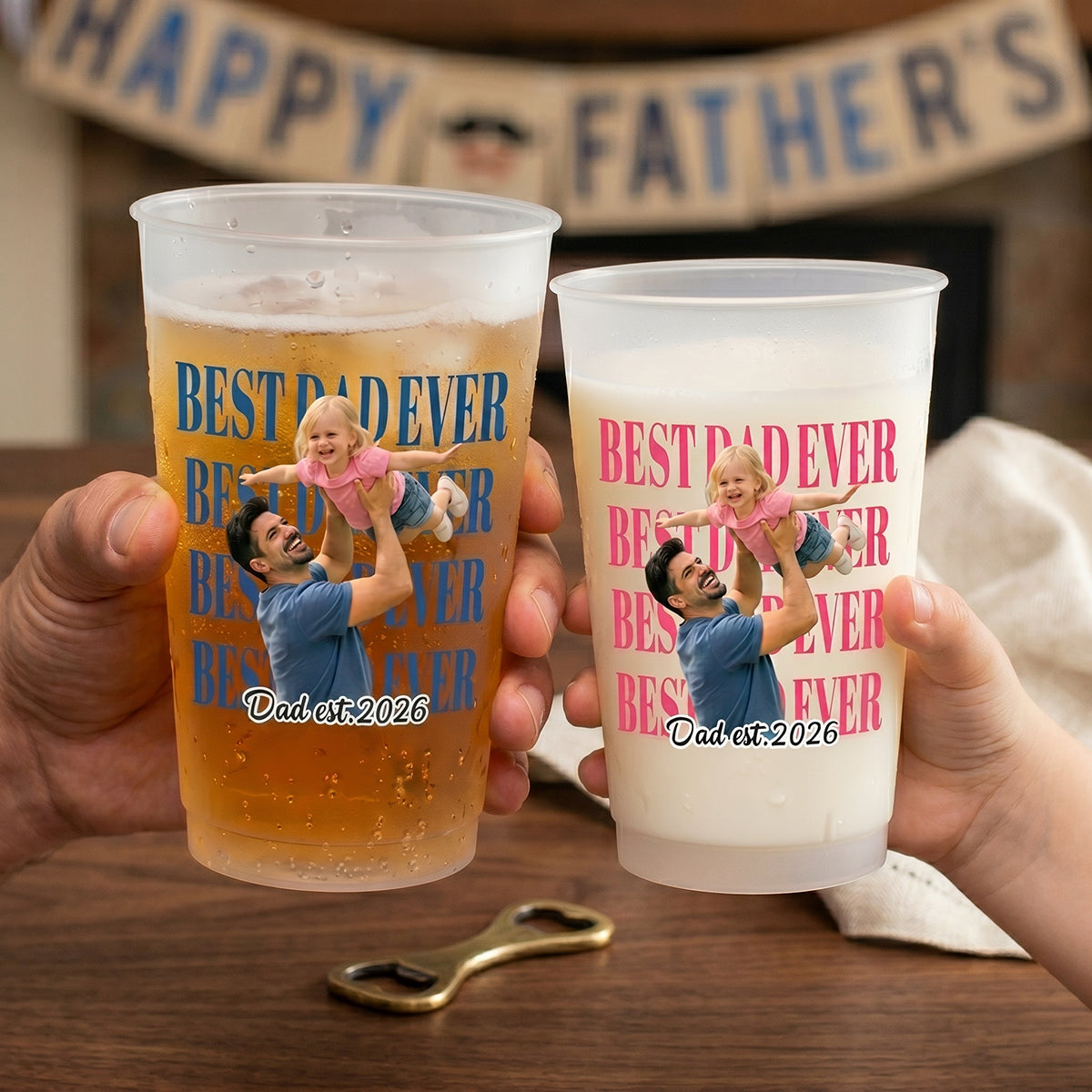 Custom Party Cups - Personalized Father's Day Gifts For Dad Grandpa