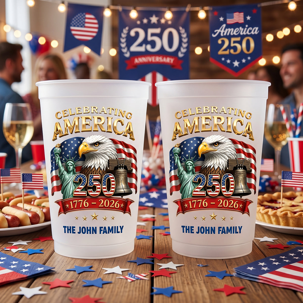 Celebrating America 250 - Personalized Party Cups