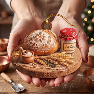 Personalized Bread Baker Acrylic Ornament | Christmas Holiday Gift For Home Bakers Bread Lovers