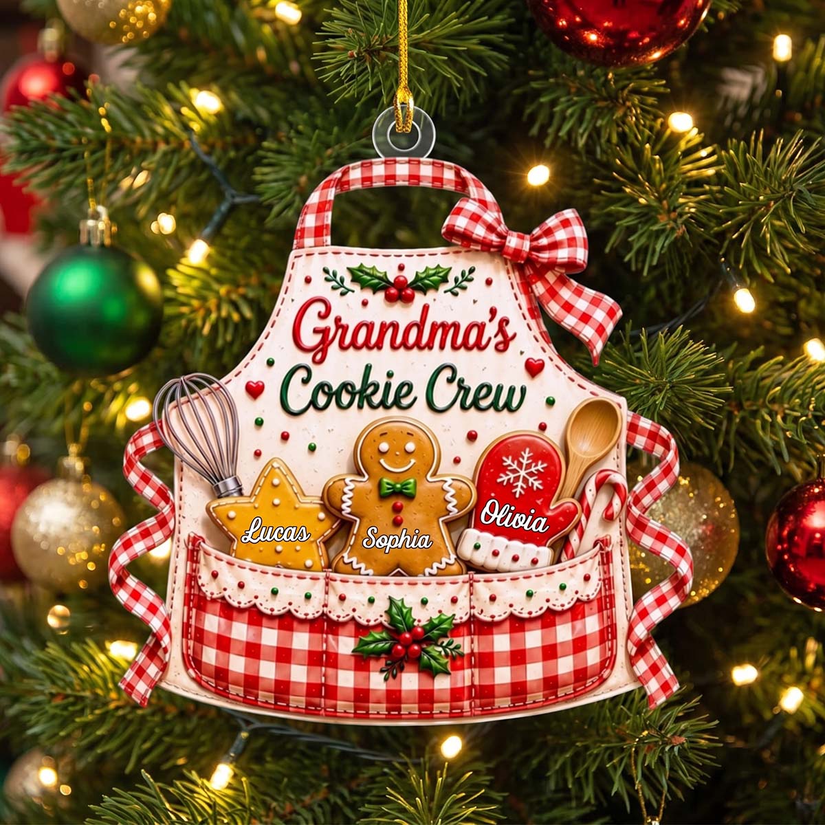 Grandma's Cookie Crew - Personalized Christmas Acrylic Ornament