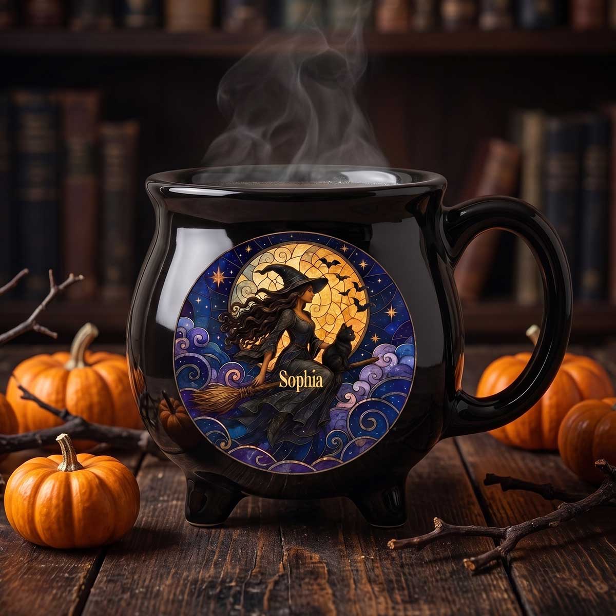 Personalized Witch Cauldron Coffee Mug | Unique Halloween Gift For Coffee Lovers
