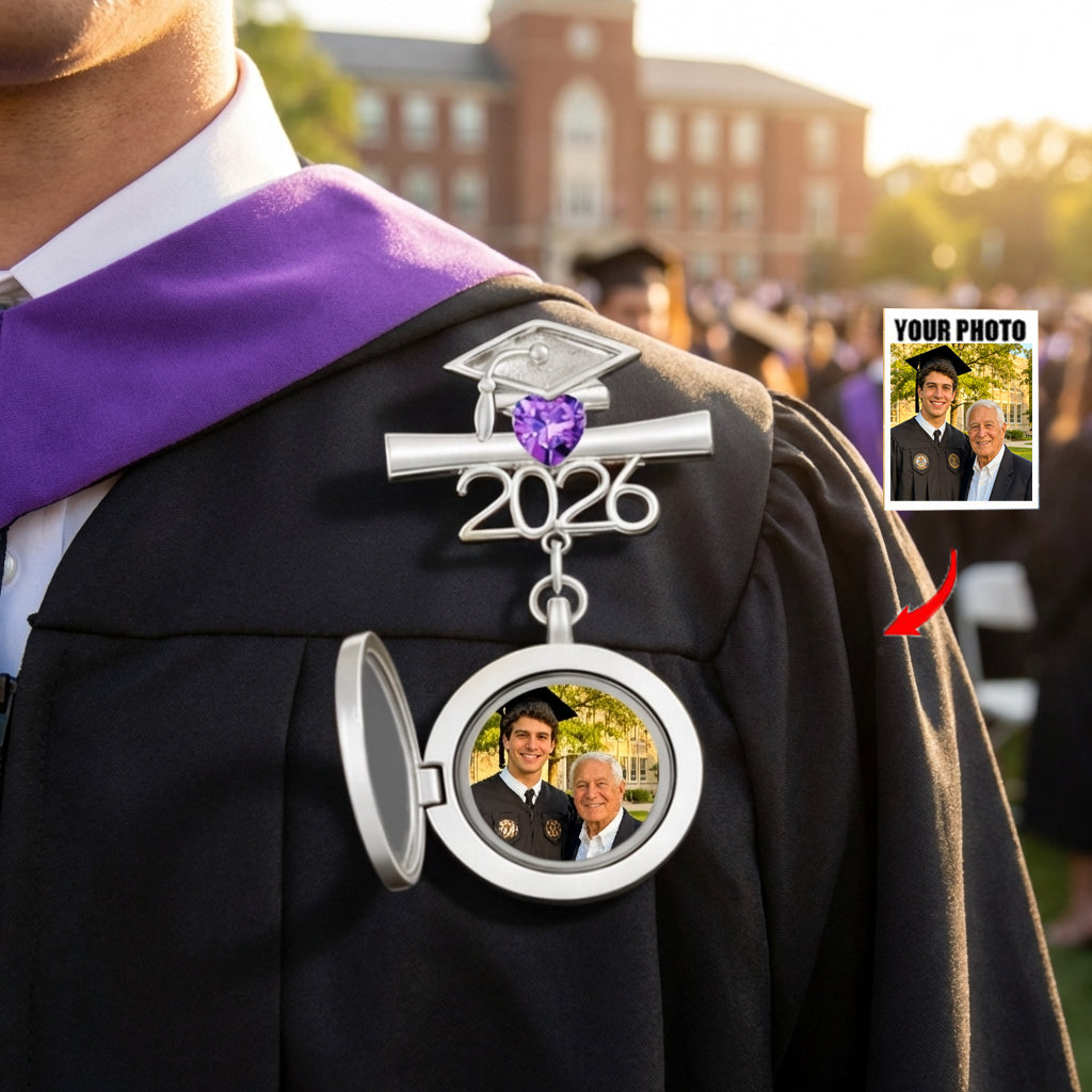 Personalized 2026 Graduation Pin With Photo | Memorial Graduation Gift For Her Him