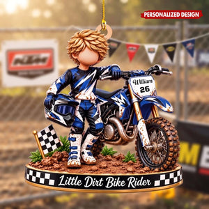 Personalized Dirt Bike Rider Acrylic Ornament - Christmas Gift For Dirt Bike Lovers Boys