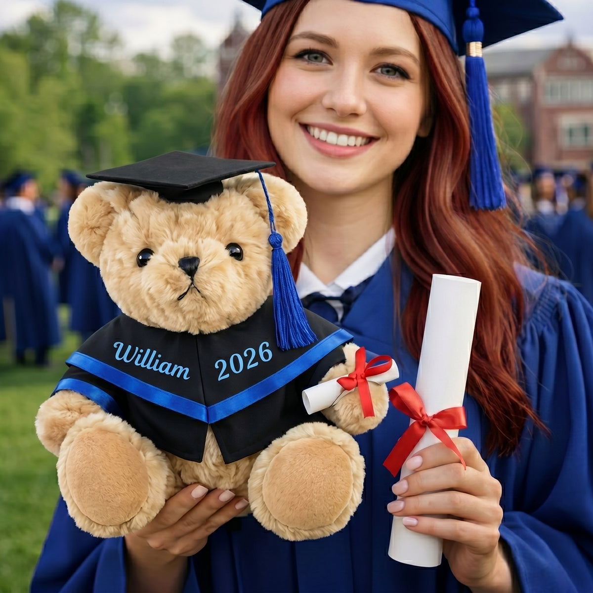 Personalized Grad Bears Class of 2026 | Graduation Gift for Graduate Daughter Son Friends