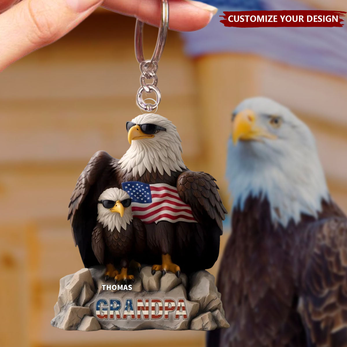 Personalized Acrylic Keychain - Be Cool And Spread Your Wings, Father's Day, Gift For Dad, Grandpa