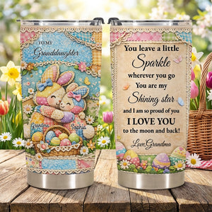 Personalized "To My" Easter Bunny Tumbler With Heartfelt Message - Grandma's Spring Holiday Gift For Granddaughter