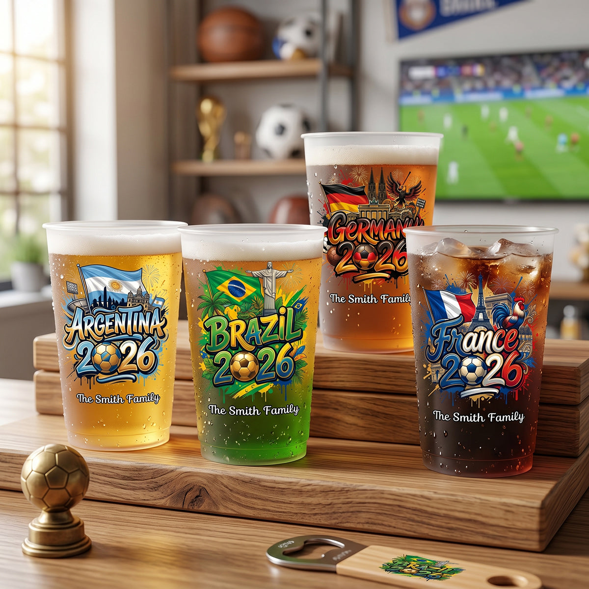 Personalized 2026 Soccer Party Cups | Great For Soccer Events, Tailgates & Fan Gifts