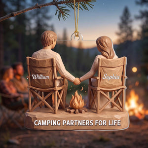 Camping Partners For Life - Personalized Christmas Acrylic Ornament