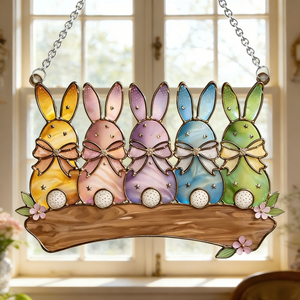 Personalized Acrylic Suncatcher Ornament With 1-6 Grandkids' Names - Easter Gift For Grandma