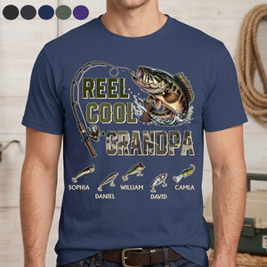 Personalized Reel Cool Fishing T-Shirt | Father's Day Gift for Fisherman Dad Grandpa