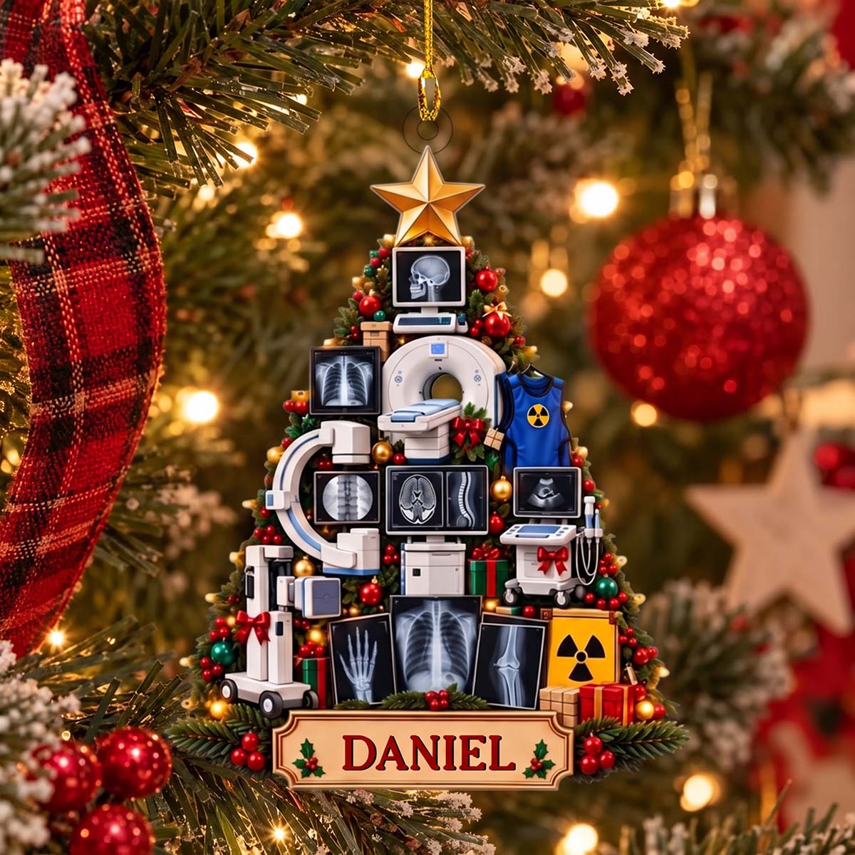 Personalized Radiology Acrylic Ornament | Christmas Gift For Radiologist Radiology Technician Xray Tech