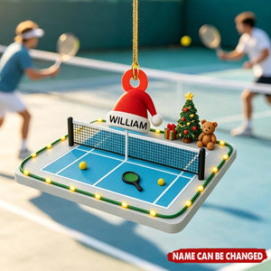 Personalized Pickleball Court Acrylic Ornament - Christmas Gift For Pickleball Lover