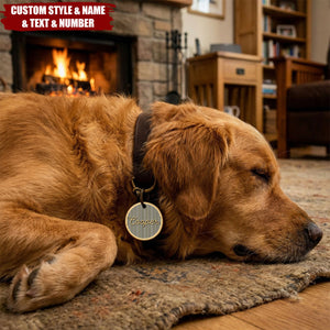 Personalized Anti-Lost Brass Pet ID Tag With Name & Phone Number - Birthday Or Gotcha Day Gift Safety Essential For Dog & Cat Lovers