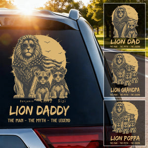Personalized The Man The Myth The Legend Lion Dad Car Decal | Father's Day Gift